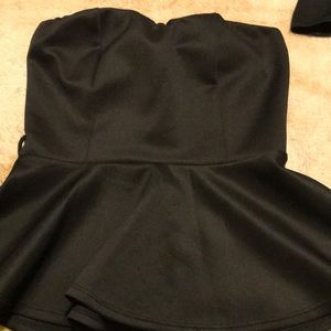 Strapless black shirt